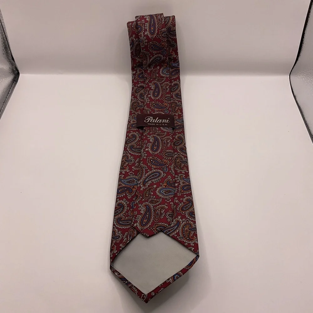 Palani‎ Paisley Pattern Red/Maroon/Blue Retro Vintage 3.25 Wide